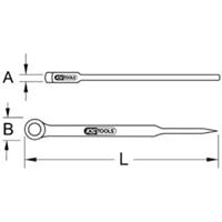 Kstools BRONZEplus Montageringschlüssel mit Dorn, gekröpft 25 mm
