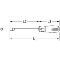 Kstools BERYLLIUMplus Stecknuss-Schraubendreher 6-kant 3/16