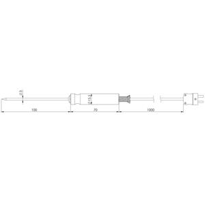 Greisinger GES21-K-1-NT-L01-T Lebensmittelfühler -50 bis +250°C Fühler-Typ K