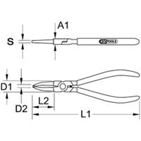 Kstools Seegeringzange für Innensicherungsringe, 130mm