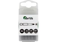Fortis Bit 1/4 DIN 3126 E6,3 PZ2x50mm 10 Stück