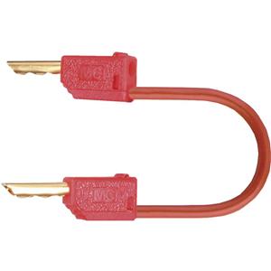 Stäubli LK2-F 60cm rt Meetsnoer [Banaanstekker 2 mm - Banaanstekker 2 mm] 0.60 m Rood