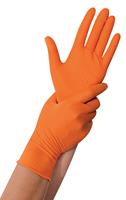 Nitril-Handschuh , POWER GRIP, , S, orange, puderfrei