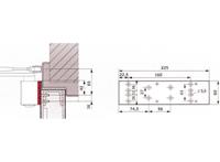 Dorma Montageplatte Nr. 7380 für TS 73 silberfarbig