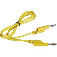 voltcraft Messleitung [Lamellenstecker 4mm - Lamellenstecker 4 mm] 1.00m Gelb