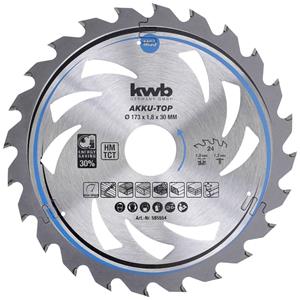 Kwb 585554 Hartmetall Kreissägeblatt 173 x 30 x 1.2mm Zähneanzahl: 30 1St.