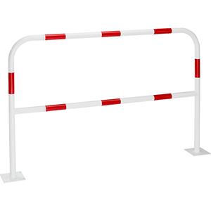 Beschermbeugel, voor boutbevestiging, breedte 1500 mm, rood/wit