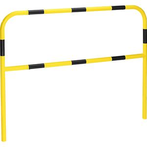 Beschermbeugel, voor in gegoten beton, breedte 1500 mm, geel/zwart