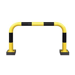 Aanrijdbeveiliging beschermbeugel SWING, binnengebruik, 640 x 1000 mm, geel/zwart