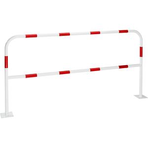 Beschermbeugel, voor boutbevestiging, breedte 2000 mm, rood/wit