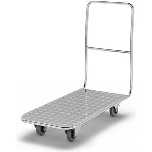 EUROKRAFTpro Platformwagen, van aluminium vijf-tranenplaat, l x b = 1020 x 450 mm