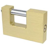 Brüder Mannesmann M41380 Hangslot 80 mm Gelijksluitend Goud Hangslot met profielcilinder