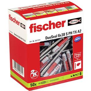 fischer DuoSeal Plug 38 mm 6 mm 557727 50 stuk(s)