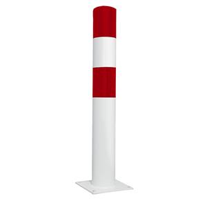 Beschermpaal, grootte L, rood/wit, voor boutbevestiging