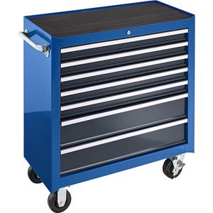 Werkplaatswagen, h x b x d = 1010 x 914 x 458 mm, 7 laden, blauw