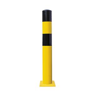 Beschermpaal, grootte XL, zwart/geel, voor boutbevestiging