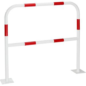 Beschermbeugel, voor boutbevestiging, breedte 1000 mm, rood/wit