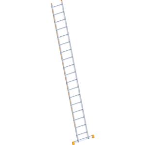 Layher Aluminium aanlegladder, met sporten, breedte 450 mm, 18 sporten incl. draagbalk