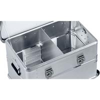 ZARGES Aluminium combibox-verdeelsysteem, voor bak van 60 / 81 liter, 1 verdeelschot, 2 rasterlijsten