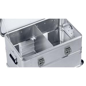 ZARGES Aluminium combibox-verdeelsysteem, voor bak van 60 / 81 liter, 1 verdeelschot, 2 rasterlijsten