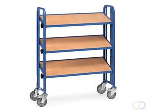 Fetra 2881 Etagewagen Staal Poedercoating Laadvermogen (max.): 250 kg Stralend blauw (RAL 5007)