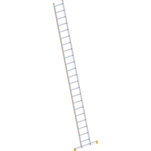 Layher Aluminium aanlegladder, met sporten, breedte 450 mm, 22 sporten incl. draagbalk