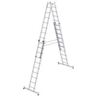 günzburgersteigtechnik Günzburger Steigtechnik - Günzburger Stehleiter mit nivello-Traverse 4x10 Sprossen