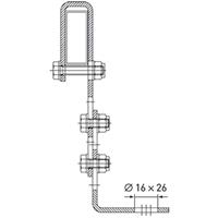 zarges Wandhalter verstellbar Edelstahl 150-200mm Wandabstand - 