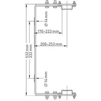 zarges Wandhalter U-Bügelform verstellbar Stahl verzinkt 200-250mm Wandabstand - 