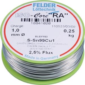 felder Lötdraht ISO-Core RA 1mm 250g S-Sn99Cu1 - 