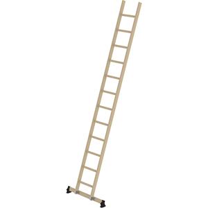 MUNK Houten aanlegladder, met sporten, 12 sporten incl. draagbalk