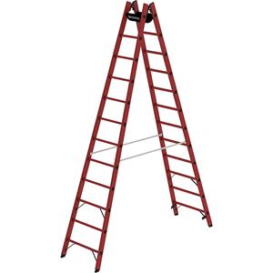 MUNK Ladder van massieve kunststof, geheel van glasvezelversterke kunststof, 2 x 12 sporten