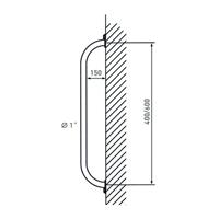 zarges Haltegriff Stahl 400 mm - 