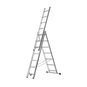 HYMER Aluminium reformladder, basismodel, 3 x 7 sporten, max. werkhoogte 5,10 m