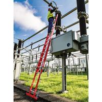 günzburgersteigtechnik Günzburger Steigtechnik - Günzburger Kunststoff Schiebeleiter mit Standardtraverse 2x8 Sprossen