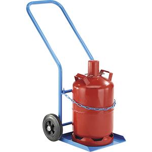 eurokraftpro EUROKRAFT Stahl- / Gasflaschenkarre - für 1 Propangasflasche, Inhalt 27 / 40 l - - 