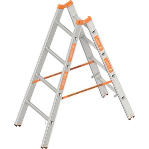 Layher Bokladder met sporten, tweezijdig oploopbaar, 2 x 4 sporten