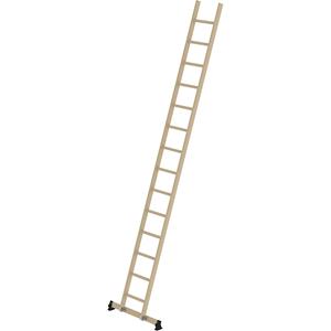 günzburgersteigtechnik Günzburger Steigtechnik - Günzburger Holz-Anlegeleiter mit Traverse 14 Sprossen
