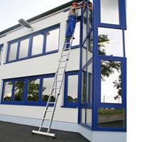 günzburgersteigtechnik Günzburger Steigtechnik - Günzburger Glasreinigerleiter mit nivello Traverse 2-teiliger Satz