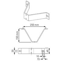 zarges Wandhalter starr Stahl - 