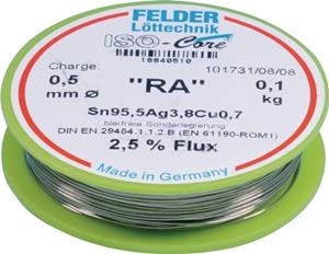 Felder Soldeerdraad | 1 mm | 100 g | Sn95,5Ag3,8Cu0,7 | 1 stuk - 18841010 - 18841010