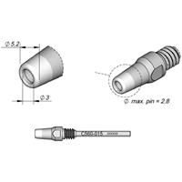 jbc Entlötspitze Serie C560 für Pin, C560015/Ø 3,0 mm, 5,2 mm, Pincleaning - 