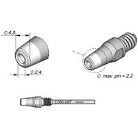 jbc Entlötspitze Serie C560 für Pin, C560007/Ø 2,4 mm, 4,8 mm, Pincleaning