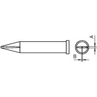 Weller - Lötspitze Serie XT, Meißelform, XT H/0,8 x 0,4mm, gerade, 1 Stück