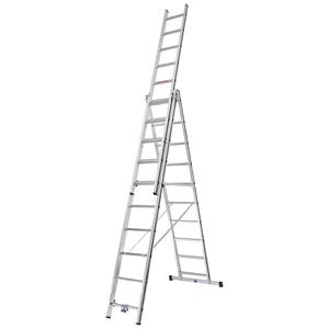 HYMER Aluminium reformladder, basismodel, 3 x 10 sporten, max. werkhoogte 7,34 m