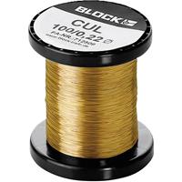 Block Koperdraad gelakt Buitendiameter (incl. isolatielak)=0.10 mm 1351 m 0.10 kg