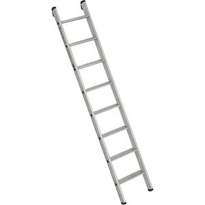 euroline Aanlegladder met treden, breedte 380 mm, 8 treden