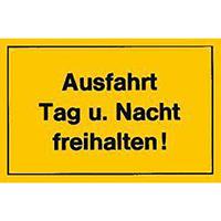format VerbotsSchild 400x250mm Ausfahrt Tag u. Nacht fre - 