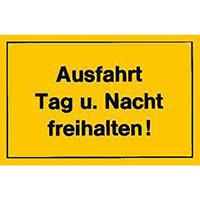 format VerbotsSchild 400x250mm Ausfahrt Tag u. Nacht fre - 