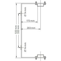 zarges Wandhalter U-Bügelform starr Stahl verzinkt 200mm - 